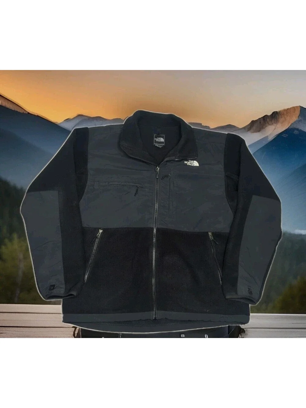 The North Face Polartec Denali Fleece Jacket Mens XL X-Large Black Retro Classic
